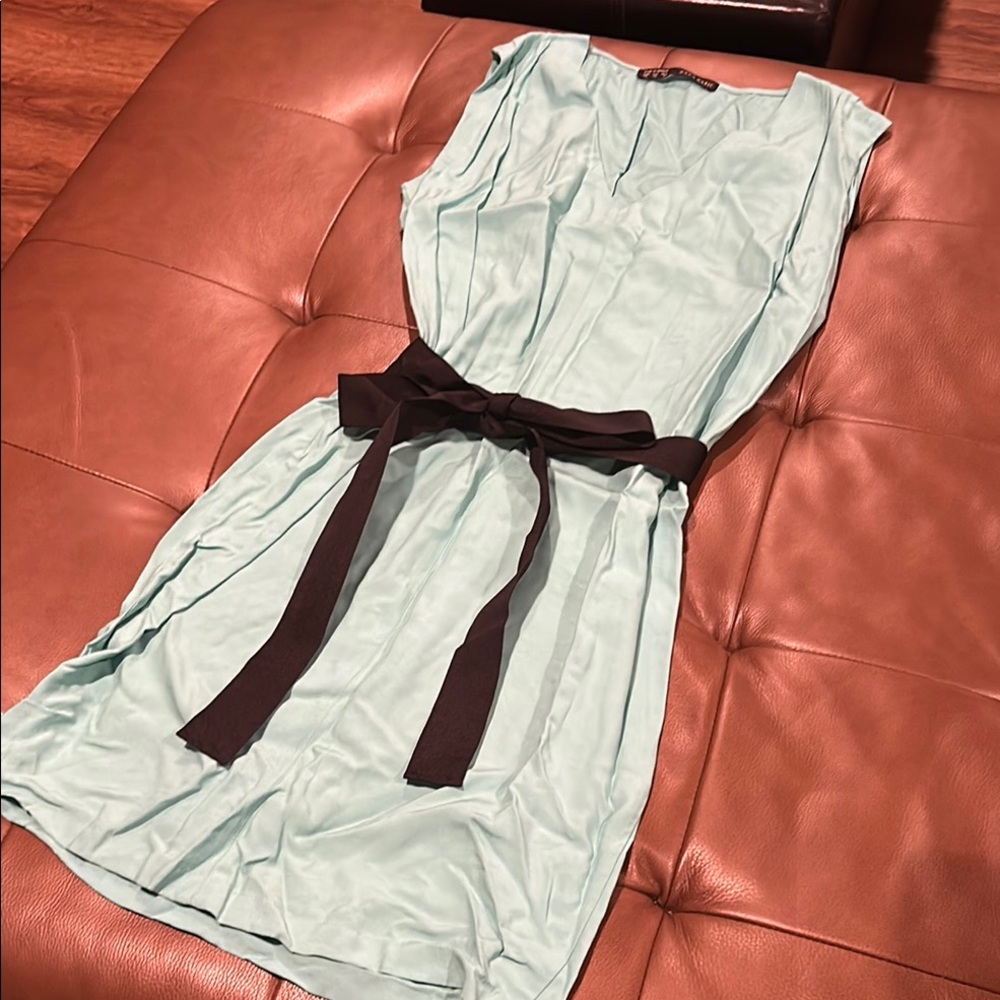 Zara Mint Dress with Black Belt